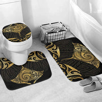 Gold Black New Zealand Manta Ray Bathroom Set Aotearoa Maori Haehae - Polynesian Pride