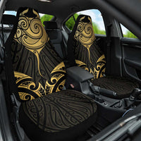 Gold Black New Zealand Manta Ray Car Seat Cover Aotearoa Maori Haehae - Polynesian Pride