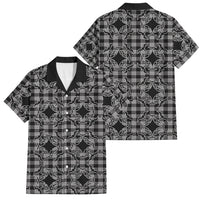 Eleele Hawaii Iwa Bird Palaka Motifs Family Matching Short Sleeve Bodycon Dress and Hawaiian Shirt LT14 Dad's Shirt - Short Sleeve Black - Polynesian Pride