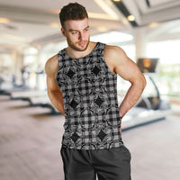 Eleele Hawaii Iwa Bird Palaka Motifs Men Tank Top LT14 Black - Polynesian Pride