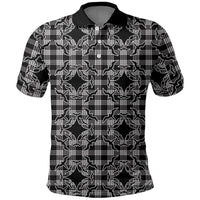 Eleele Hawaii Iwa Bird Palaka Motifs Polo Shirt LT14 Black - Polynesian Pride