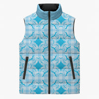 Polu Hawaii Iwa Bird Palaka Motifs Sleeveless Puffer Jacket LT14 Unisex Blue - Polynesian Pride