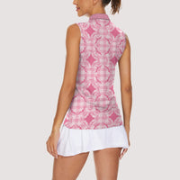 Alaka Hawaii Iwa Bird Palaka Motifs Women Sleeveless Polo Shirt LT14 - Polynesian Pride
