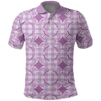 Poni Hawaii Iwa Bird Palaka Motifs Polo Shirt LT14 Purple - Polynesian Pride