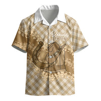 Makue Hawaii Cowboy Palaka Motifs Personalised Kid Hawaiian Shirt Paniolo Festival Puakenikeni Lei LT14 - Polynesian Pride