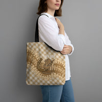 Makue Hawaii Cowboy Palaka Motifs Personalised Tote Bag Paniolo Festival Puakenikeni Lei LT14 - Polynesian Pride