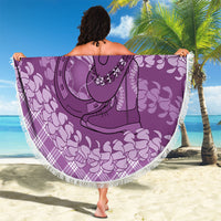 Poni Hawaii Cowboy Palaka Motifs Personalised Beach Blanket Paniolo Festival Puakenikeni Lei LT14 - Polynesian Pride