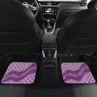 Poni Hawaii Cowboy Palaka Motifs Personalised Car Mats Paniolo Festival Puakenikeni Lei LT14 Set 2pcs - Back Purple - Polynesian Pride