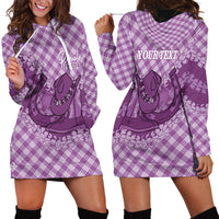 Poni Hawaii Cowboy Palaka Motifs Personalised Hoodie Dress Paniolo Festival Puakenikeni Lei LT14 - Polynesian Pride