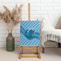Polu Hawaii Cowboy Palaka Motifs Personalised Canvas Wall Art Paniolo Festival Puakenikeni Lei LT14 - Polynesian Pride