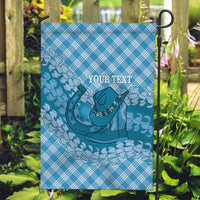 Polu Hawaii Cowboy Palaka Motifs Personalised Garden Flag Paniolo Festival Puakenikeni Lei LT14 Garden Flag Blue - Polynesian Pride