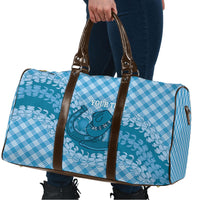 Polu Hawaii Cowboy Palaka Motifs Personalised Travel Bag Paniolo Festival Puakenikeni Lei LT14 - Polynesian Pride