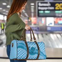 Polu Hawaii Cowboy Palaka Motifs Personalised Travel Bag Paniolo Festival Puakenikeni Lei LT14 - Polynesian Pride