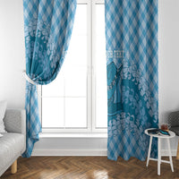 Polu Hawaii Cowboy Palaka Motifs Personalised Window Curtain Paniolo Festival Puakenikeni Lei LT14 - Polynesian Pride