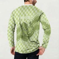Omaomao Hawaii Cowboy Palaka Motifs Personalised Button Sweatshirt Paniolo Festival Puakenikeni Lei LT14 - Polynesian Pride