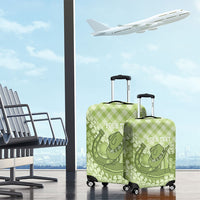 Omaomao Hawaii Cowboy Palaka Motifs Personalised Luggage Cover Paniolo Festival Puakenikeni Lei LT14 - Polynesian Pride