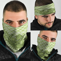 Omaomao Hawaii Cowboy Palaka Motifs Personalised Neck Gaiter Paniolo Festival Puakenikeni Lei LT14 - Polynesian Pride