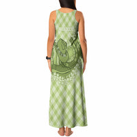 Omaomao Hawaii Cowboy Palaka Motifs Personalised Tank Maxi Dress Paniolo Festival Puakenikeni Lei LT14 - Polynesian Pride