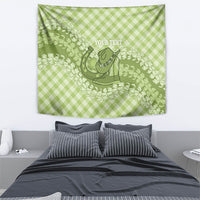Omaomao Hawaii Cowboy Palaka Motifs Personalised Tapestry Paniolo Festival Puakenikeni Lei LT14 - Polynesian Pride