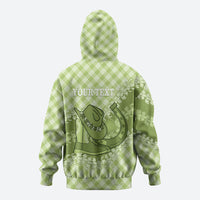 Omaomao Hawaii Cowboy Palaka Motifs Personalised Zip Hoodie Paniolo Festival Puakenikeni Lei LT14 - Polynesian Pride