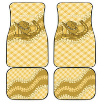 Melemele Hawaii Cowboy Palaka Motifs Personalised Car Mats Paniolo Festival Puakenikeni Lei LT14 - Polynesian Pride