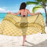 Melemele Hawaii Cowboy Palaka Motifs Personalised Sarong Paniolo Festival Puakenikeni Lei LT14 - Polynesian Pride
