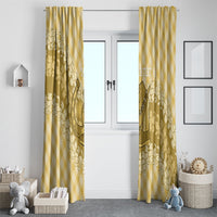 Melemele Hawaii Cowboy Palaka Motifs Personalised Window Curtain Paniolo Festival Puakenikeni Lei LT14 - Polynesian Pride