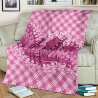 Alaka Hawaii Cowboy Palaka Motifs Personalised Blanket Paniolo Festival Puakenikeni Lei LT14 - Polynesian Pride