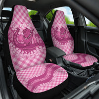 Alaka Hawaii Cowboy Palaka Motifs Personalised Car Seat Cover Paniolo Festival Puakenikeni Lei LT14 One Size Pink - Polynesian Pride