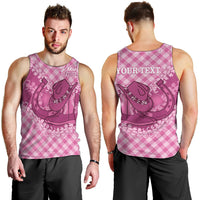 Alaka Hawaii Cowboy Palaka Motifs Personalised Men Tank Top Paniolo Festival Puakenikeni Lei LT14 - Polynesian Pride