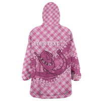 Alaka Hawaii Cowboy Palaka Motifs Personalised Wearable Blanket Hoodie Paniolo Festival Puakenikeni Lei LT14 - Polynesian Pride