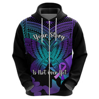 Suicide Awareness Your Story Is Not Over Yet Hoodie Polynesian Butterfly Tattoo LT14 - Polynesian Pride