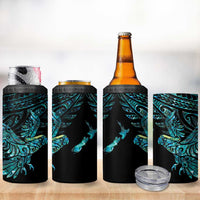 New Zealand Sulphur-crested Cockatoo 4 in 1 Can Cooler Tumbler Aotearoa Maori Mix Paua Shell