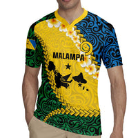 Malampa Province Rugby Jersey Vanuatu Map - Plumeria Flag Color