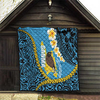 Sanma Province Quilt Vanuatu Pattern Myna Bird - Plumeria Flag Color LT14 - Polynesian Pride