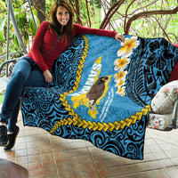 Sanma Province Quilt Vanuatu Pattern Myna Bird - Plumeria Flag Color LT14 - Polynesian Pride
