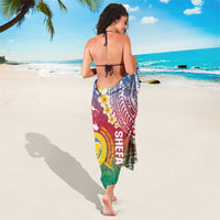 Shefa Province Sarong Vanuatu Pattern Map - Plumeria Flag Color