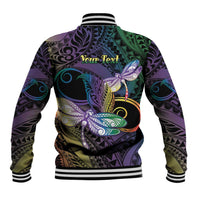 Personalized Polynesian Memorial Baseball Jacket Dragonflies Appear When Angels Are Near LT14 - Polynesian Pride