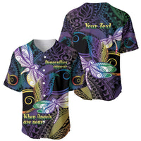 Personalized Polynesian Memorial Baseball Jersey Dragonflies Appear When Angels Are Near LT14 - Polynesian Pride