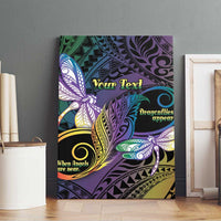 Personalized Polynesian Memorial Canvas Wall Art Dragonflies Appear When Angels Are Near