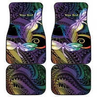 Personalized Polynesian Memorial Car Mats Dragonflies Appear When Angels Are Near