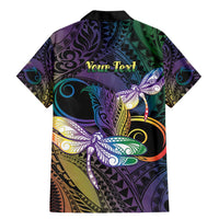 Personalized Polynesian Memorial Family Matching Mermaid Dress and Hawaiian Shirt Dragonflies Appear When Angels Are Near