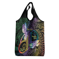 Personalized Polynesian Memorial Grocery Bag Dragonflies Appear When Angels Are Near