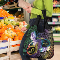 Personalized Polynesian Memorial Grocery Bag Dragonflies Appear When Angels Are Near
