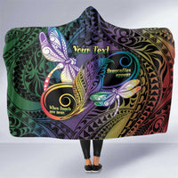 Personalized Polynesian Memorial Hooded Blanket Dragonflies Appear When Angels Are Near LT14 One Size Colorful - Polynesian Pride