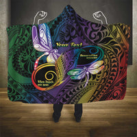 Personalized Polynesian Memorial Hooded Blanket Dragonflies Appear When Angels Are Near LT14 - Polynesian Pride