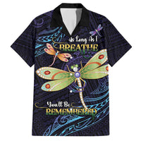 As Long As I Breathe You'll Be Remembered Family Matching Puletasi and Hawaiian Shirt Dragonflies Memorial - Polynesian Pattern