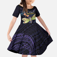 As Long As I Breathe You'll Be Remembered Family Matching Tank Maxi Dress and Hawaiian Shirt Dragonflies Memorial - Polynesian Pattern
