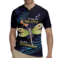 As Long As I Breathe You'll Be Remembered Rugby Jersey Dragonflies Memorial - Polynesian Pattern