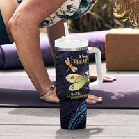 As Long As I Breathe You'll Be Remembered Tumbler With Handle Dragonflies Memorial - Polynesian Pattern